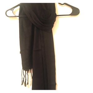 Versatile Black Wrap Scarf